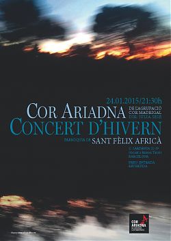 Cartell del Concert d'Hivern del Cor Ariadna de l'Agrupació Cor Madrigal