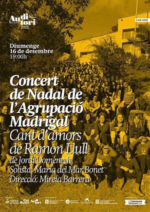 Cartell del Concert de Nadal de l'Agrupació Cor Madrigal a Vilafranca