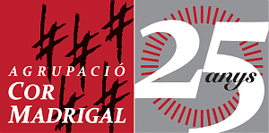 Logo commemoratiu dels 25 anys de l'Agrupació Cor Madrigal